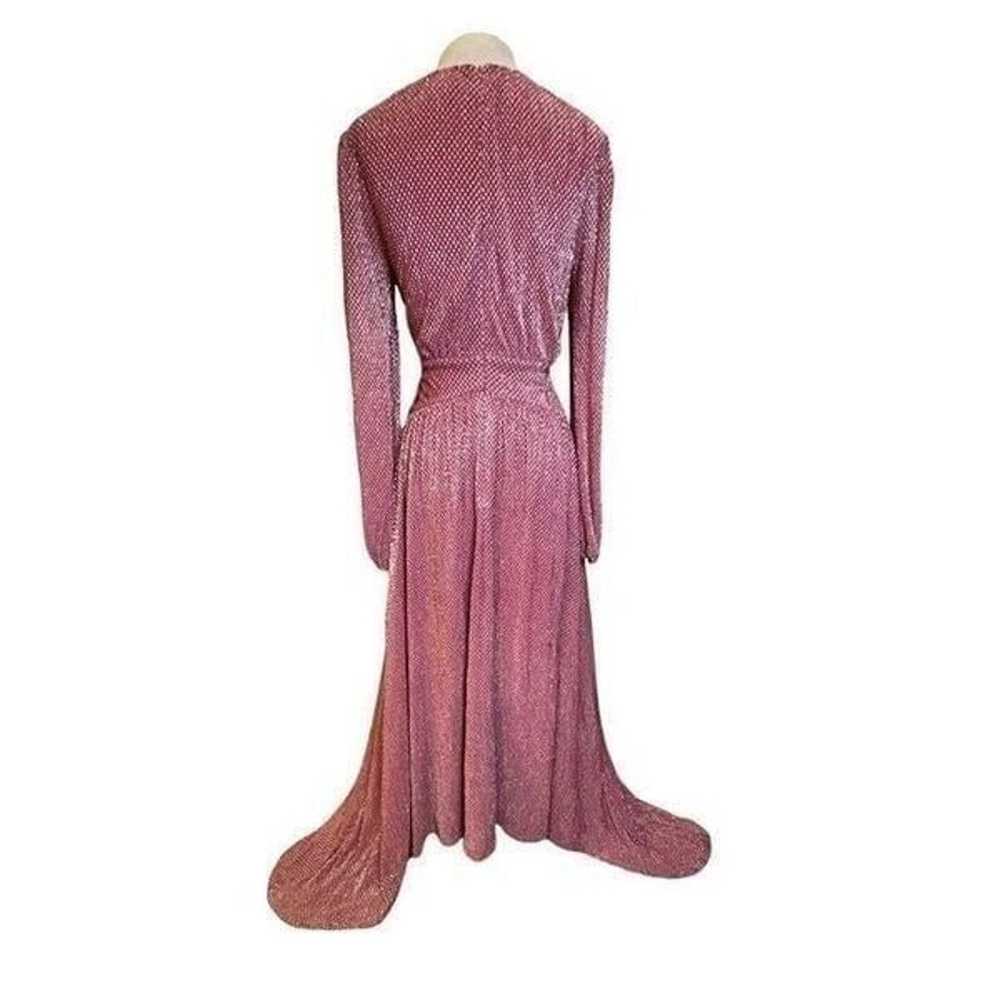 Ramy Brook Lebron Metallic Cutout Gown in Pink 8 … - image 9