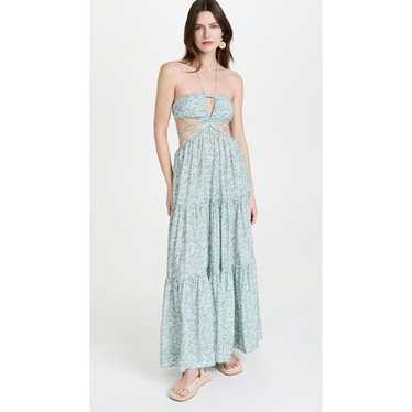 Jonathan Simkhai Laurel Palm Leaf Maxi in Green S… - image 1