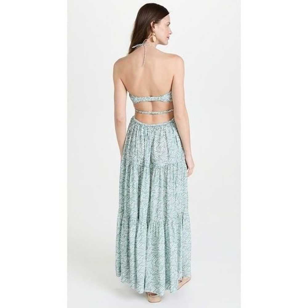 Jonathan Simkhai Laurel Palm Leaf Maxi in Green S… - image 2