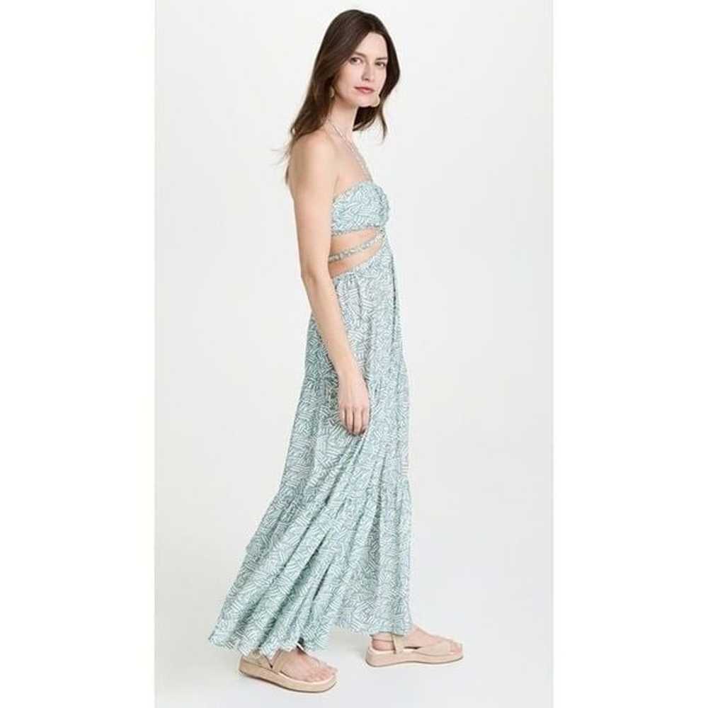 Jonathan Simkhai Laurel Palm Leaf Maxi in Green S… - image 3