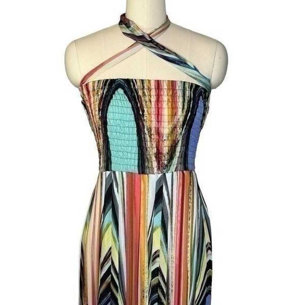 Anthropologie Beatrice B Pleated Smocked Halter M… - image 3