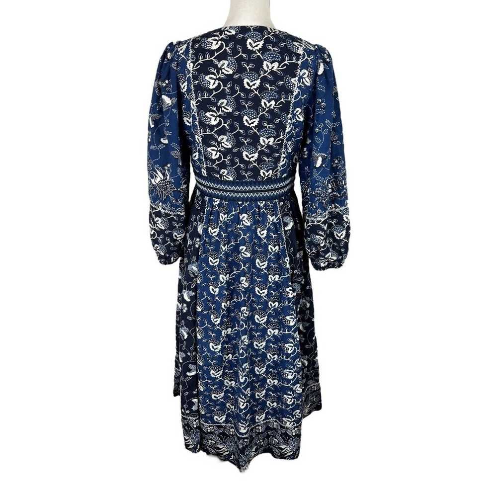 Ulla Johnson Iona Midi Dress Indigo Blue 3/4 Ball… - image 5