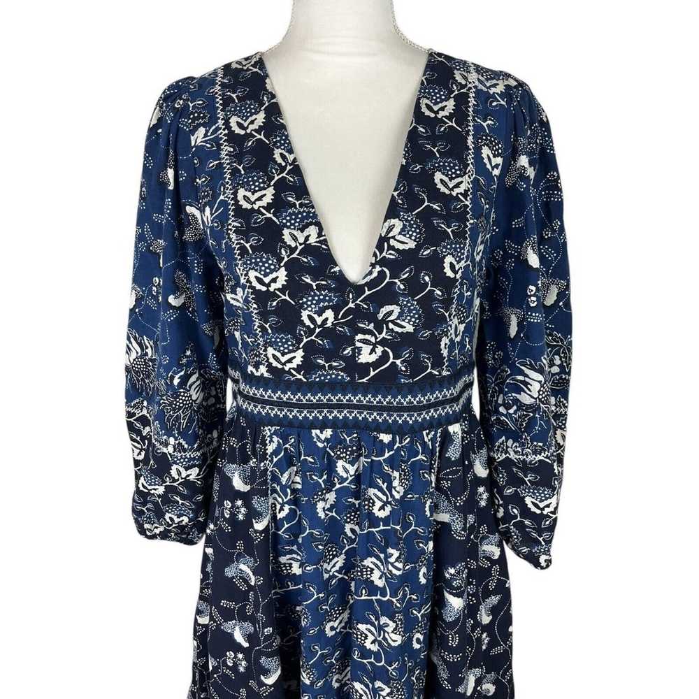 Ulla Johnson Iona Midi Dress Indigo Blue 3/4 Ball… - image 7