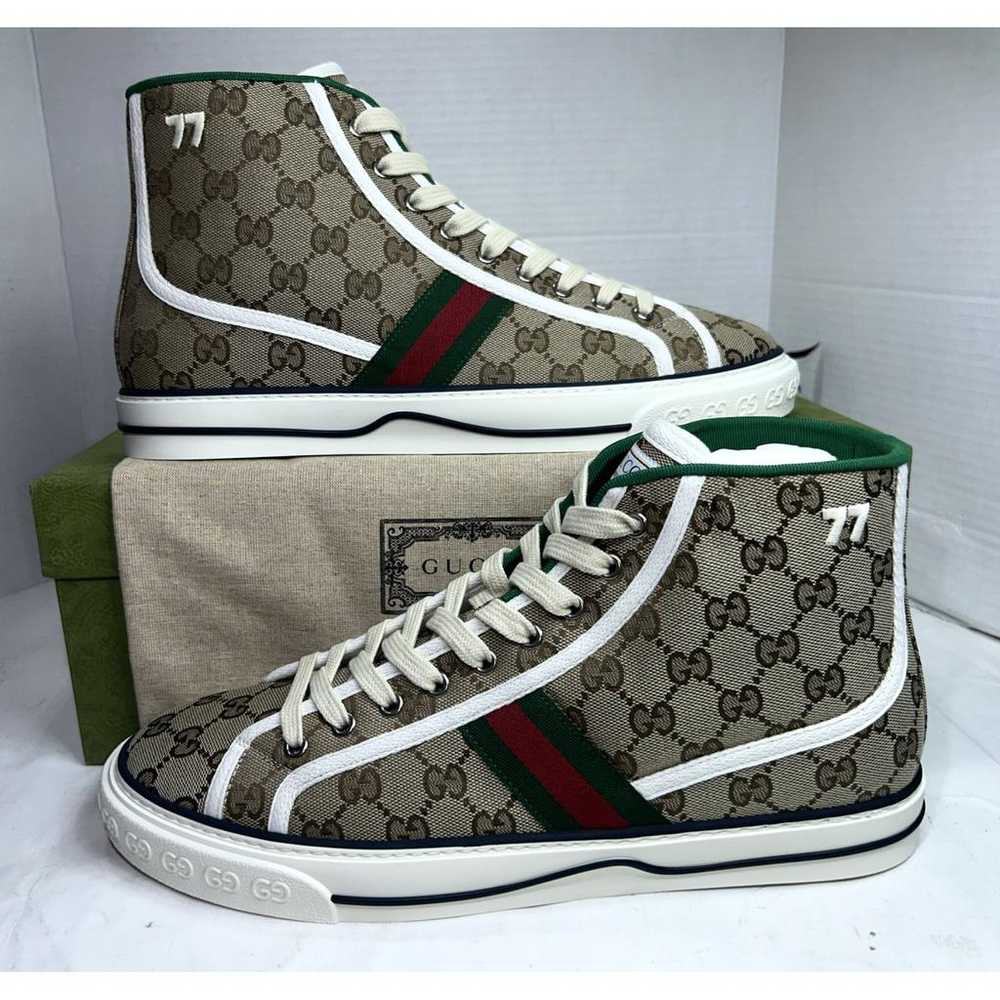 Gucci Tennis 1977 cloth high trainers - image 6