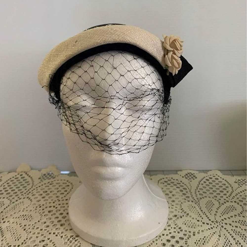 Vintage black and ivory hat - image 1