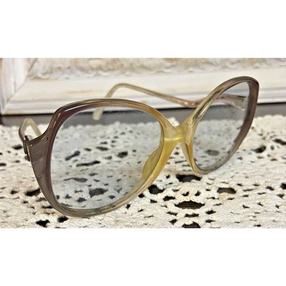 Vintage Large Frame Eyeglasses Oversized Retro Fa… - image 10