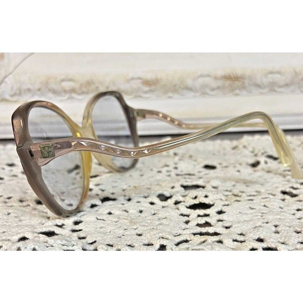 Vintage Large Frame Eyeglasses Oversized Retro Fa… - image 2