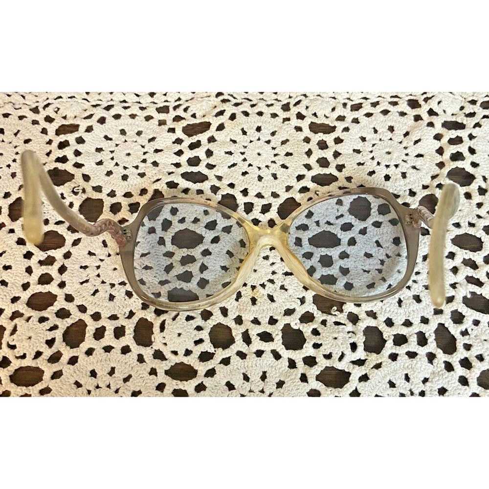 Vintage Large Frame Eyeglasses Oversized Retro Fa… - image 3