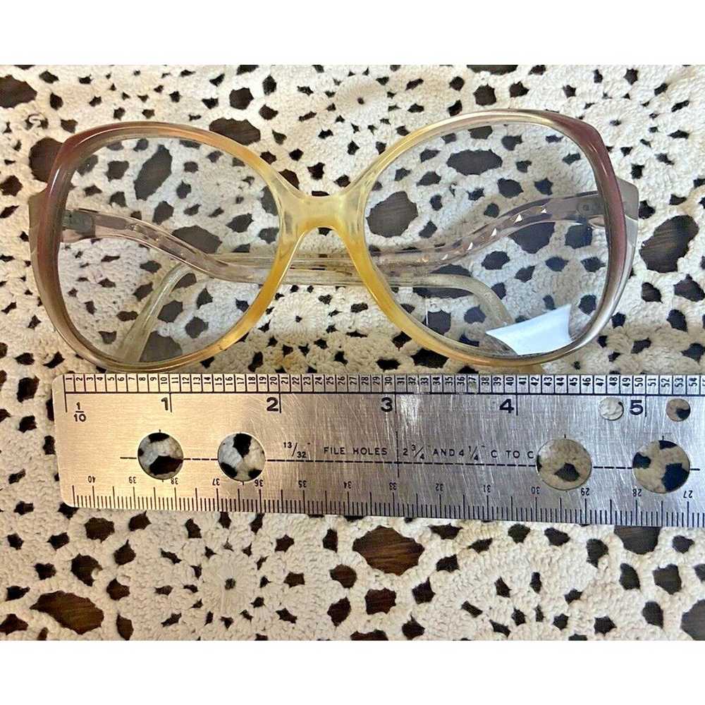 Vintage Large Frame Eyeglasses Oversized Retro Fa… - image 7