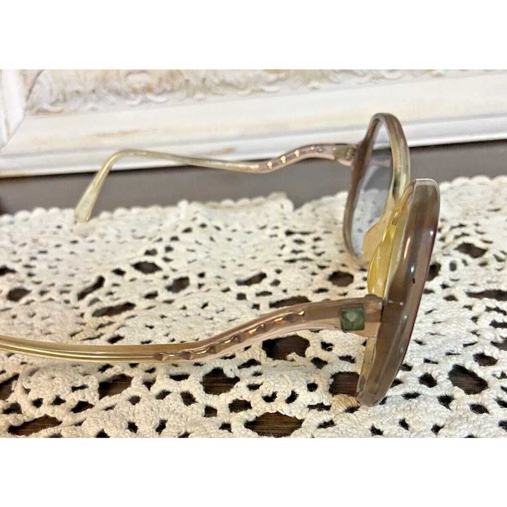 Vintage Large Frame Eyeglasses Oversized Retro Fa… - image 9