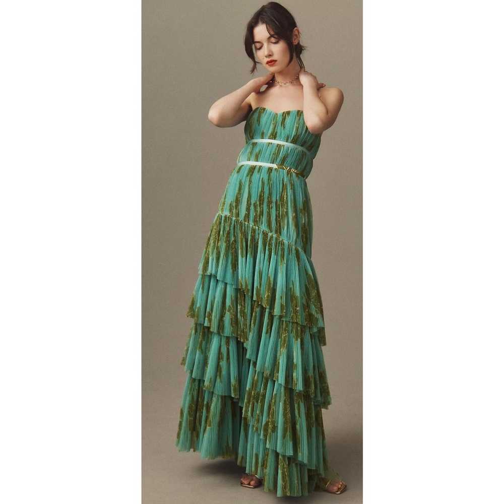 Hutch Lanza Strapless Tiered Ruffle Maxi Dress 6 … - image 1