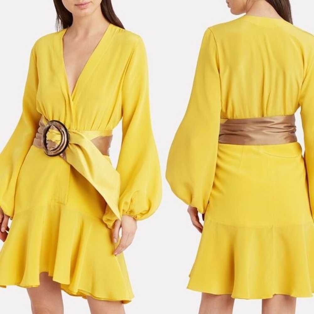 Silvia Tcherassi Dress Marigold Yellow Silk Long … - image 9