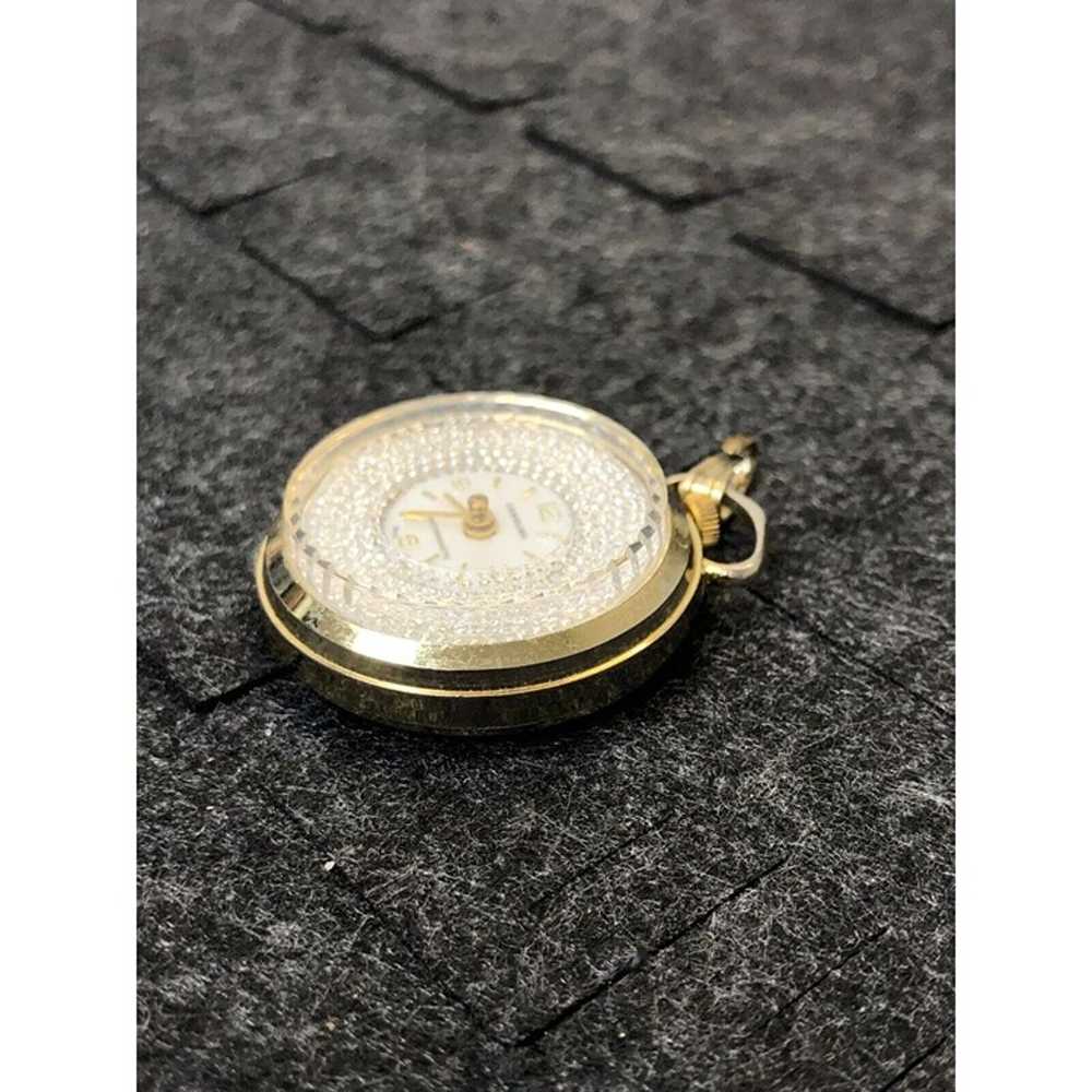 Vintage Caroline Analog Pocket Watch Gold Tone - … - image 4