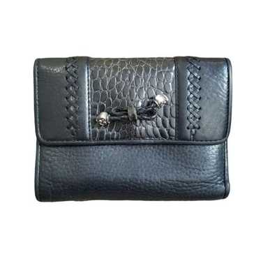 Brighton Croc Embossed Braided Leather Tri-Fold W… - image 1