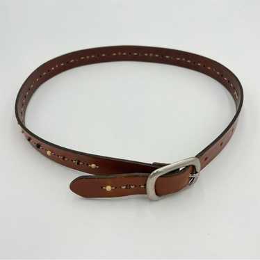 Vintage Nordstrom Leather Belt Beaded Size Small … - image 1