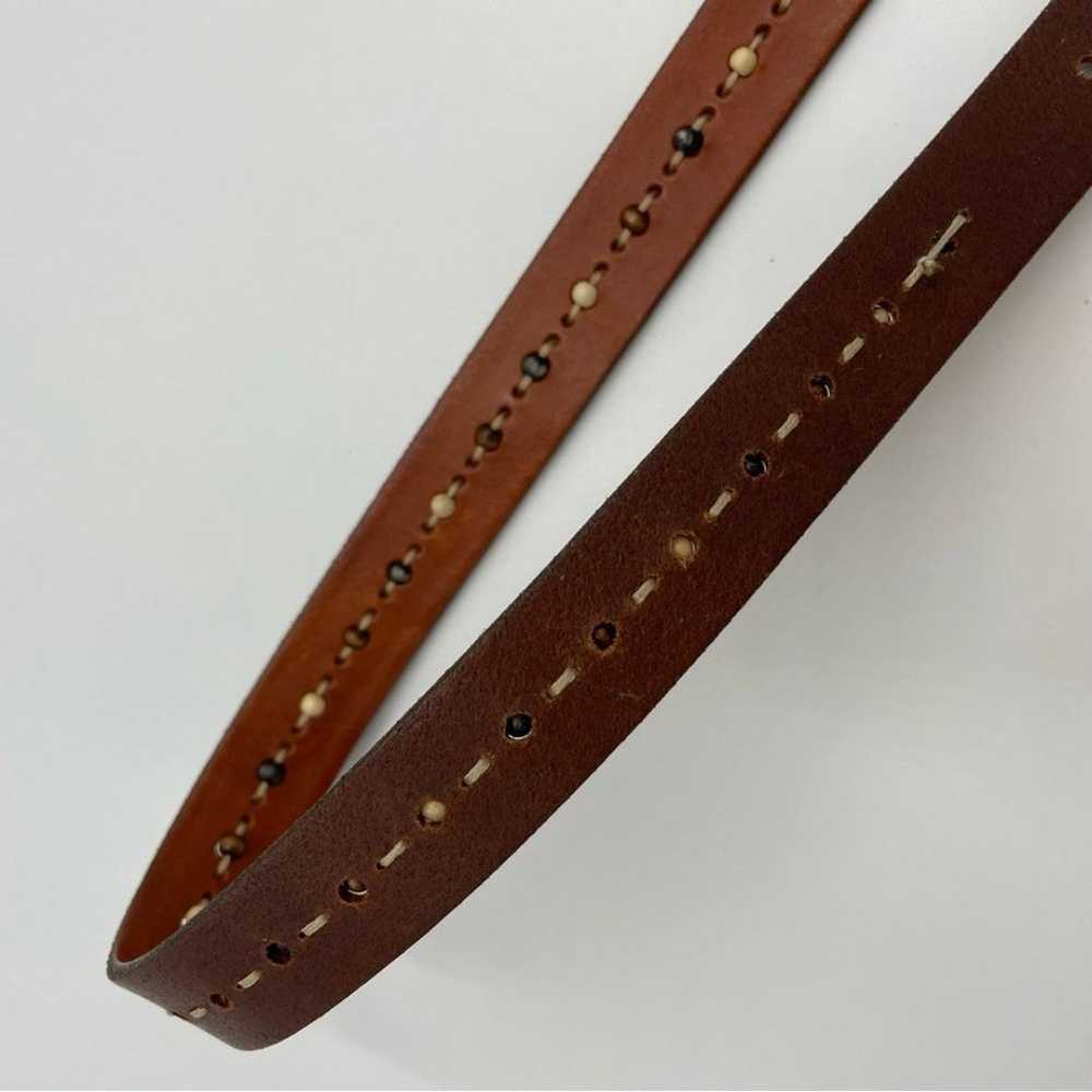 Vintage Nordstrom Leather Belt Beaded Size Small … - image 3