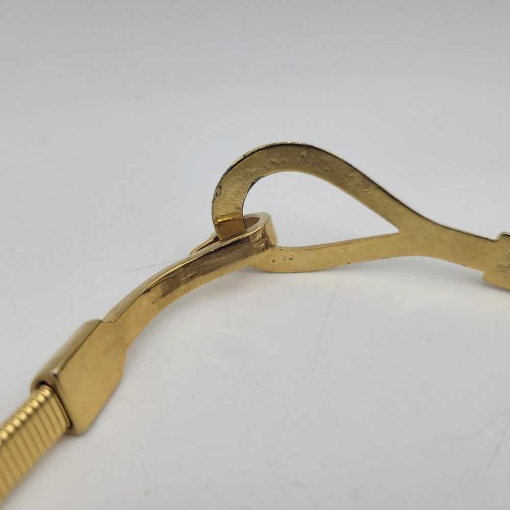 Vintage Simple Hook Gold Tone Belt 20"-24" - image 4