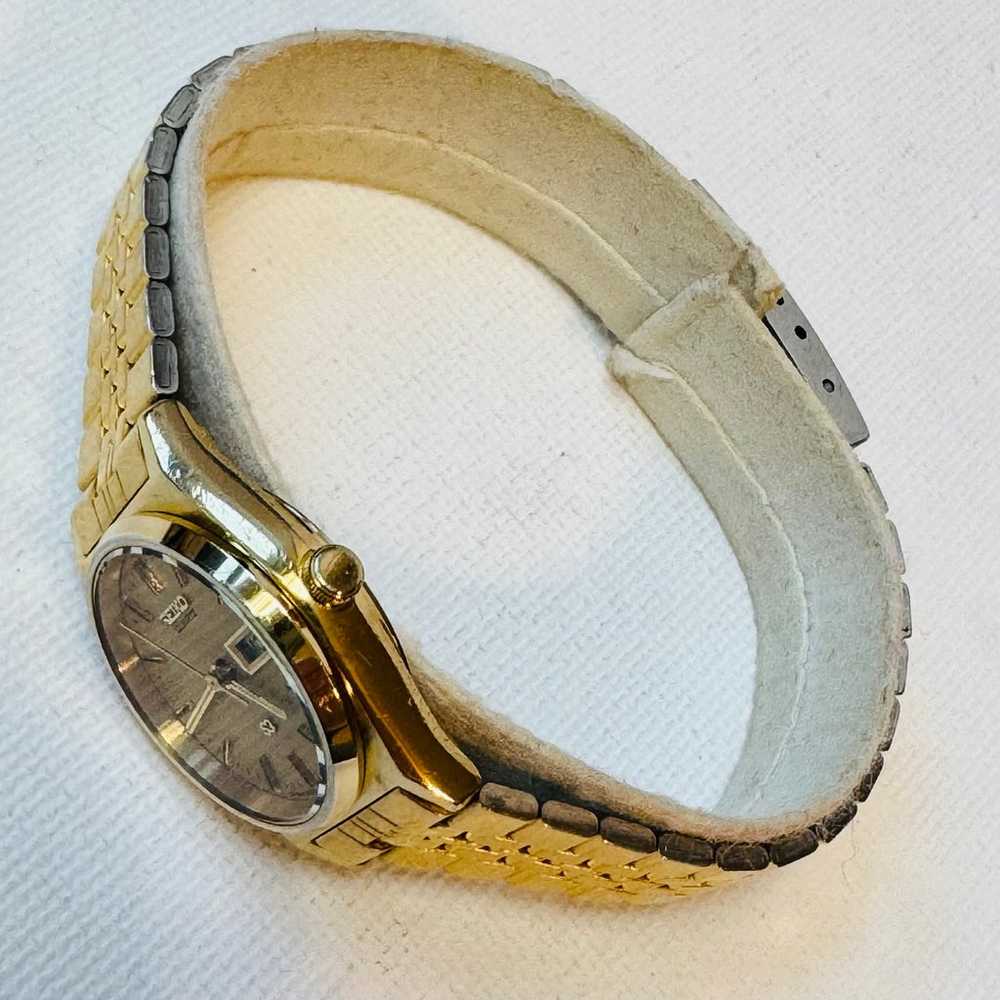 Vintage Seiko SQ Day/Date Women's Gold Plated Dre… - image 3