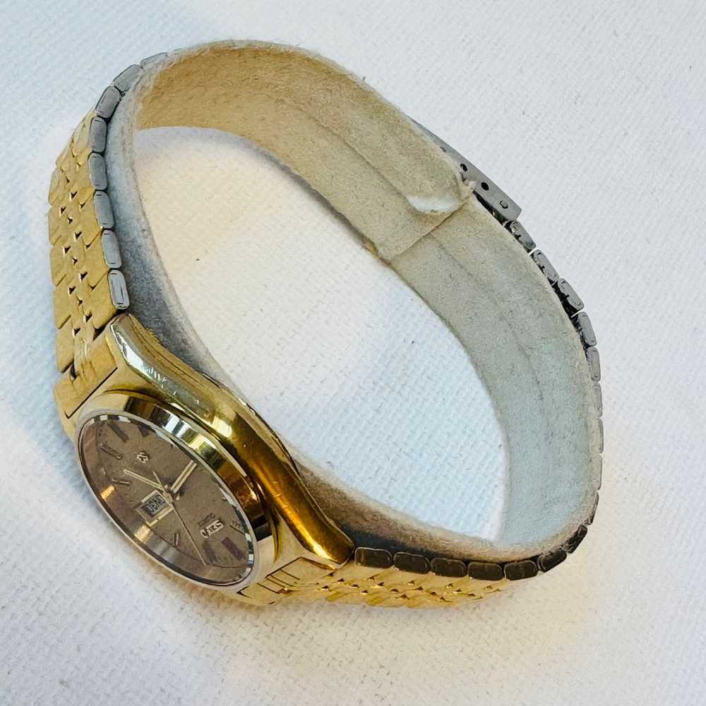 Vintage Seiko SQ Day/Date Women's Gold Plated Dre… - image 4