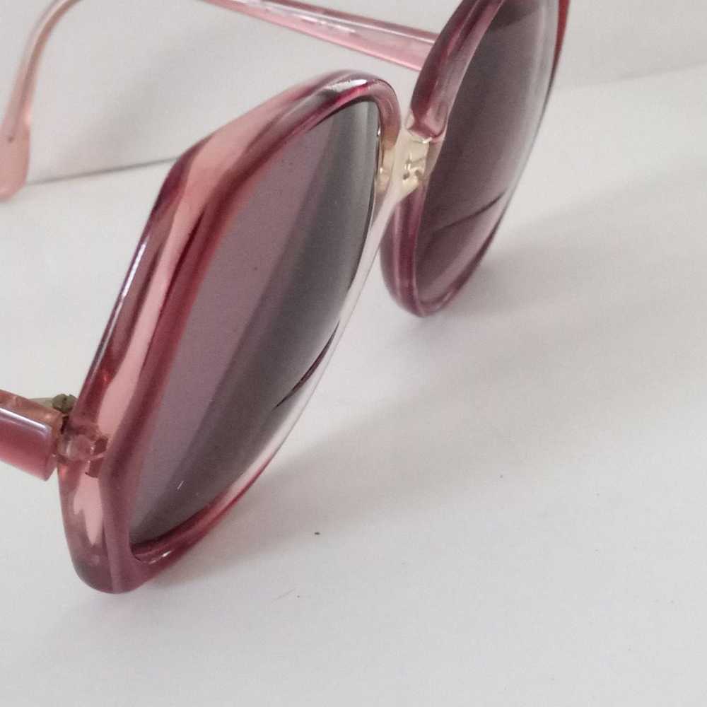 Vintage Lg. Mod Pinkish Red  Sunglasses - image 2