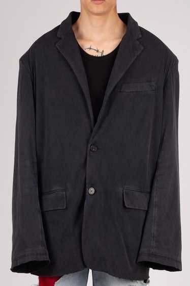 Balenciaga Oversized Distressed Cotton Blazer