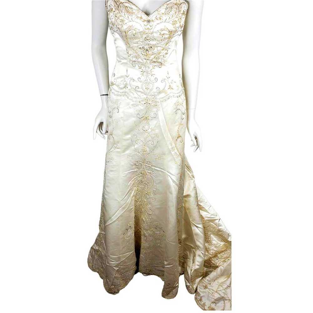 Casablanca NWOT Bridal Imperial Beaded Strapless … - image 2