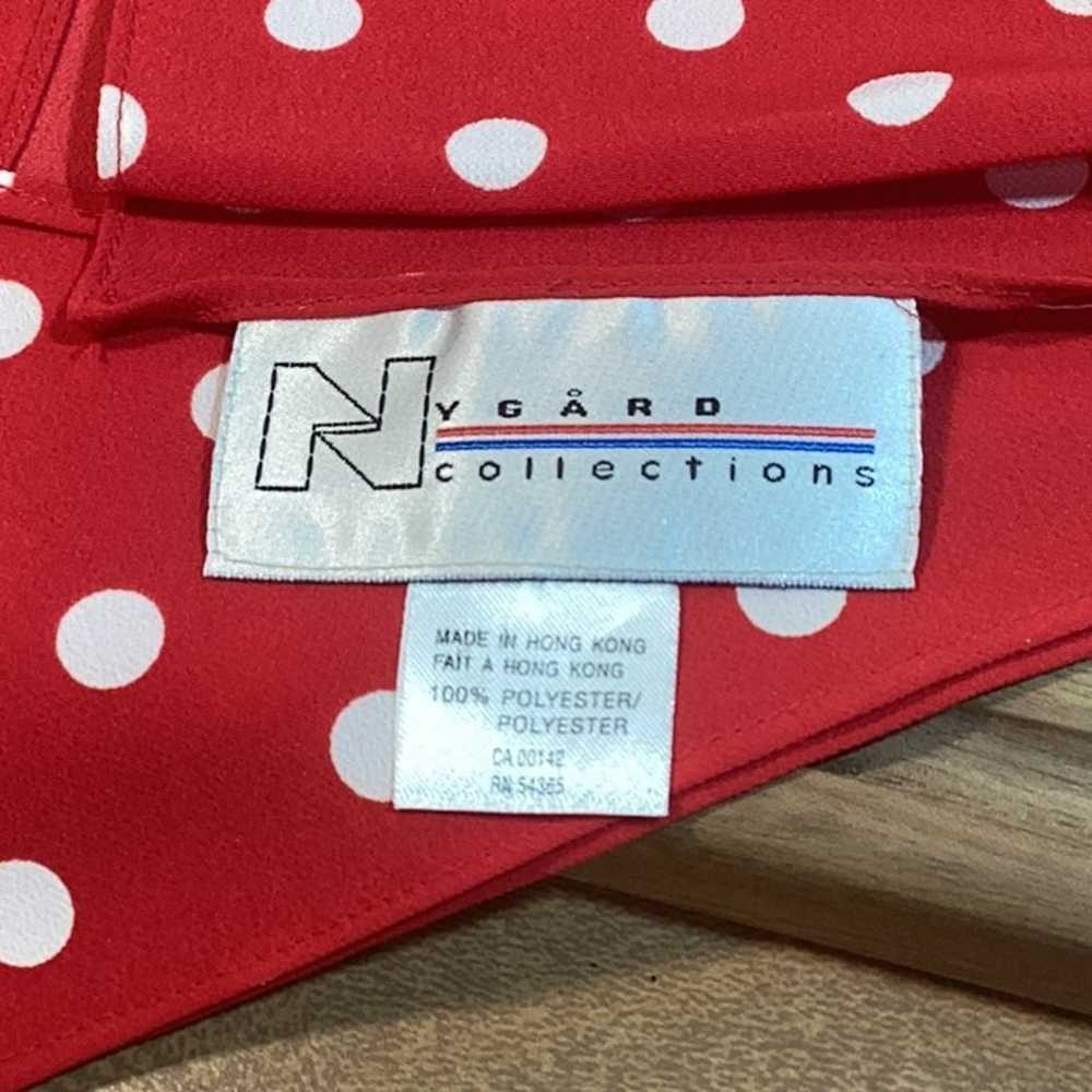 Nygard Collections Red White Polka Dot Vintage Sc… - image 12