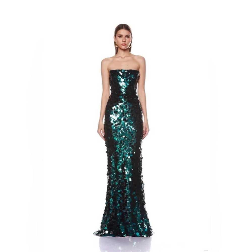 NWOT BRONX AND BANCO FARAH TEAL STRAPLESS GOWN - image 5