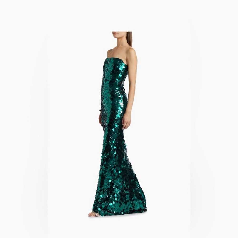 NWOT BRONX AND BANCO FARAH TEAL STRAPLESS GOWN - image 6