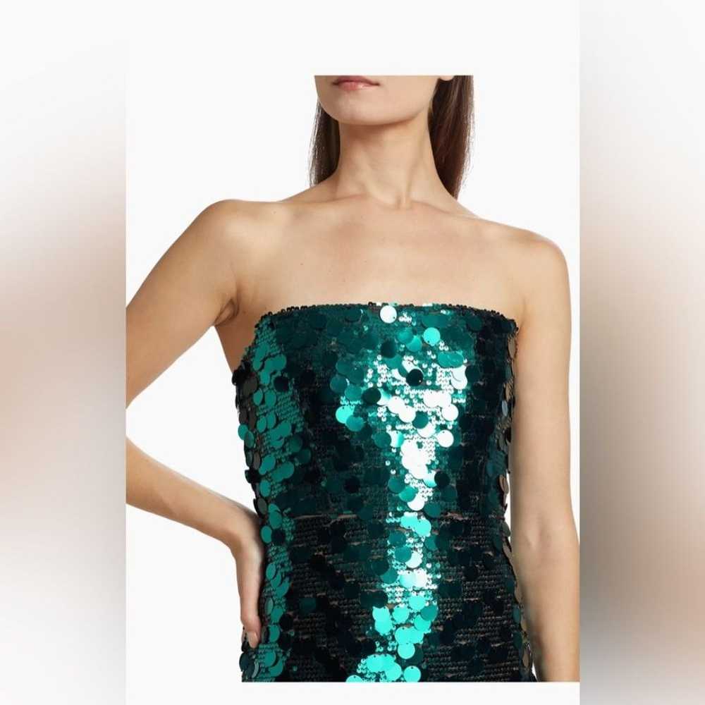 NWOT BRONX AND BANCO FARAH TEAL STRAPLESS GOWN - image 7