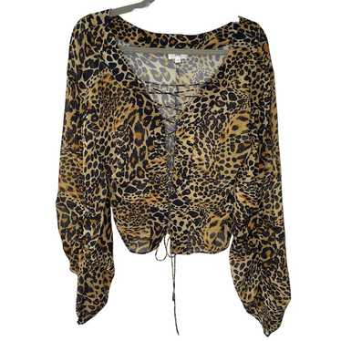 NWOT LPA Blouson Sleeves Gerry Top Lillia Leo Leo… - image 1