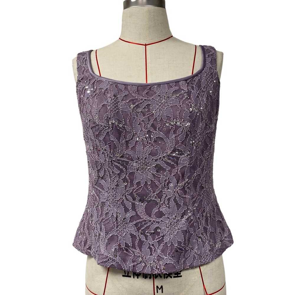 Alex Evenings Womens Size S Lavender Purple Lace … - image 2