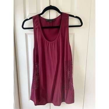 Alexander Wang Silk Burgundy Sleeveless Blouse