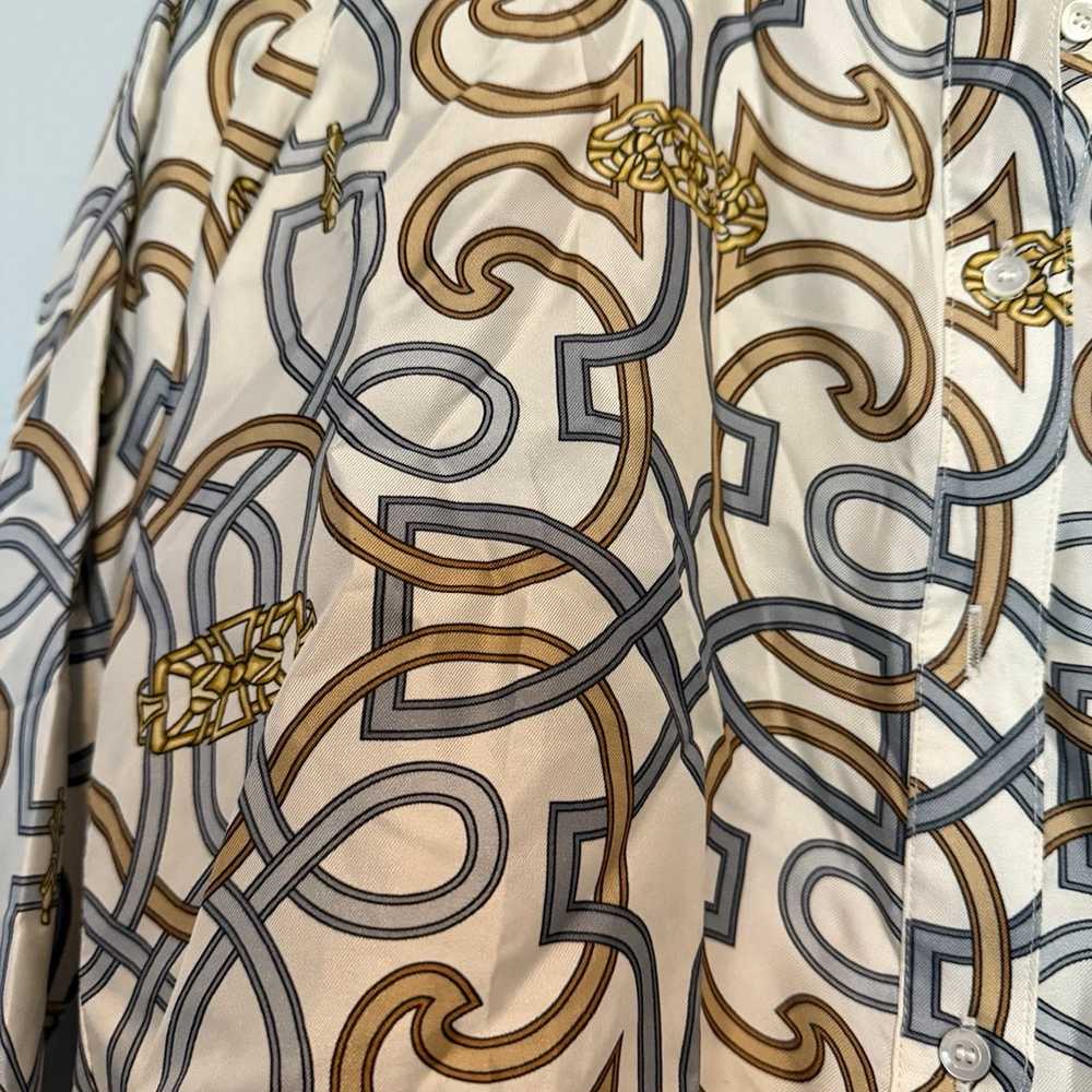 J. McLAUGHLIN Womens Button Shirt Size S Silk/Vis… - image 2