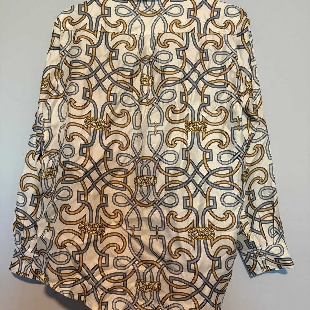 J. McLAUGHLIN Womens Button Shirt Size S Silk/Vis… - image 5