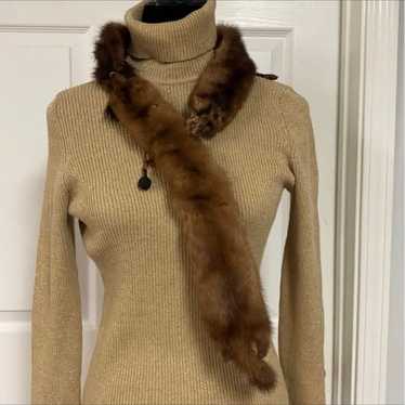 Vintage fox fur scarf | fox fur collar/belt- 2 fox