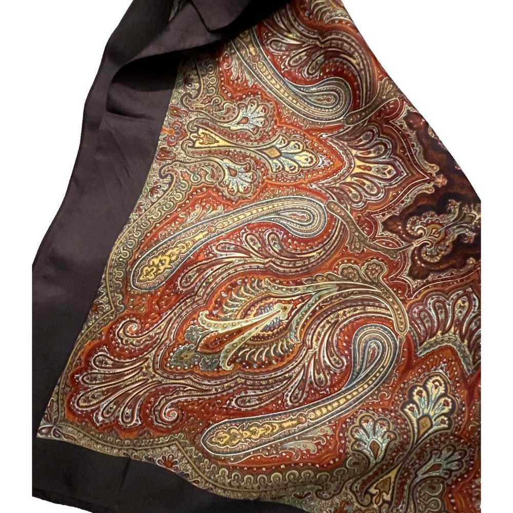 Liberty of London Scarf Silk Scarf Brown Trim Bei… - image 3