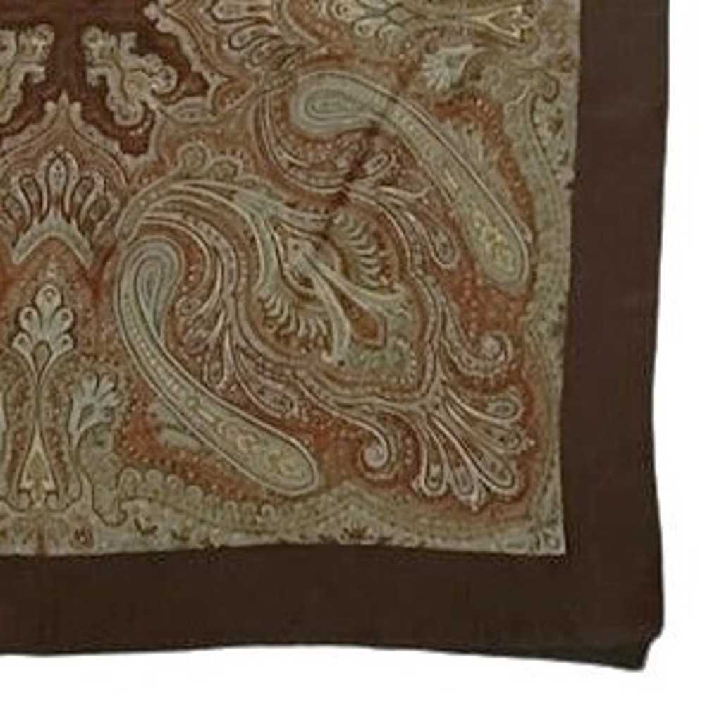 Liberty of London Scarf Silk Scarf Brown Trim Bei… - image 5