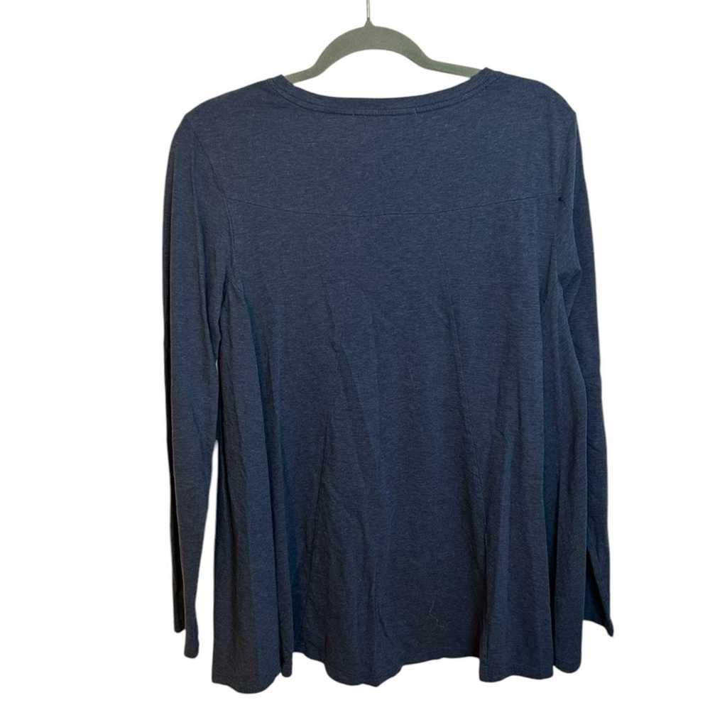 Peruvian Connection Blue Pima Cotton Long Sleeve … - image 2