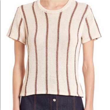 Theory blouse womens Emmeris Ibisco Striped Boxy … - image 1