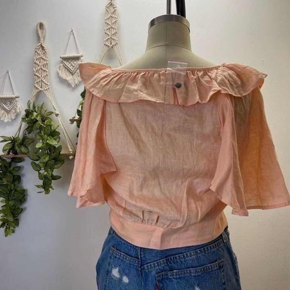 We The Free Peach Crop Ruffled Top - image 3