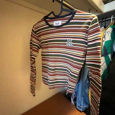 HUF crown stripe jersey long sleeve top - image 1