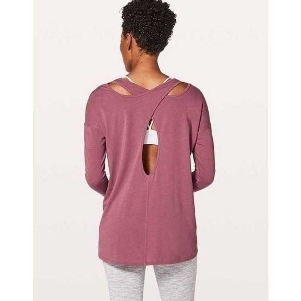 Lululemon Back Into It Long Sleeve cross back Top… - image 2