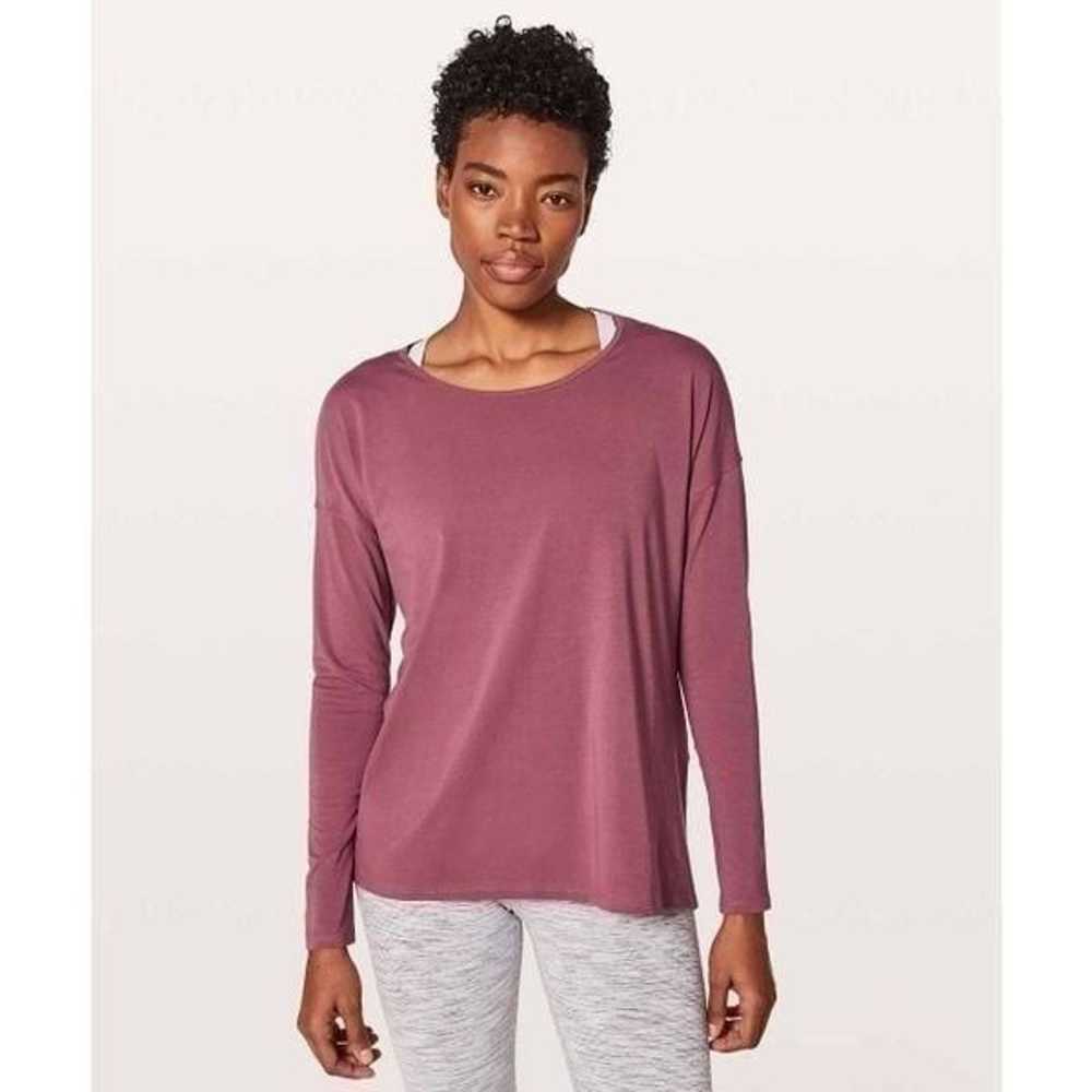 Lululemon Back Into It Long Sleeve cross back Top… - image 3