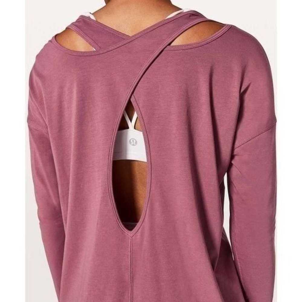 Lululemon Back Into It Long Sleeve cross back Top… - image 4