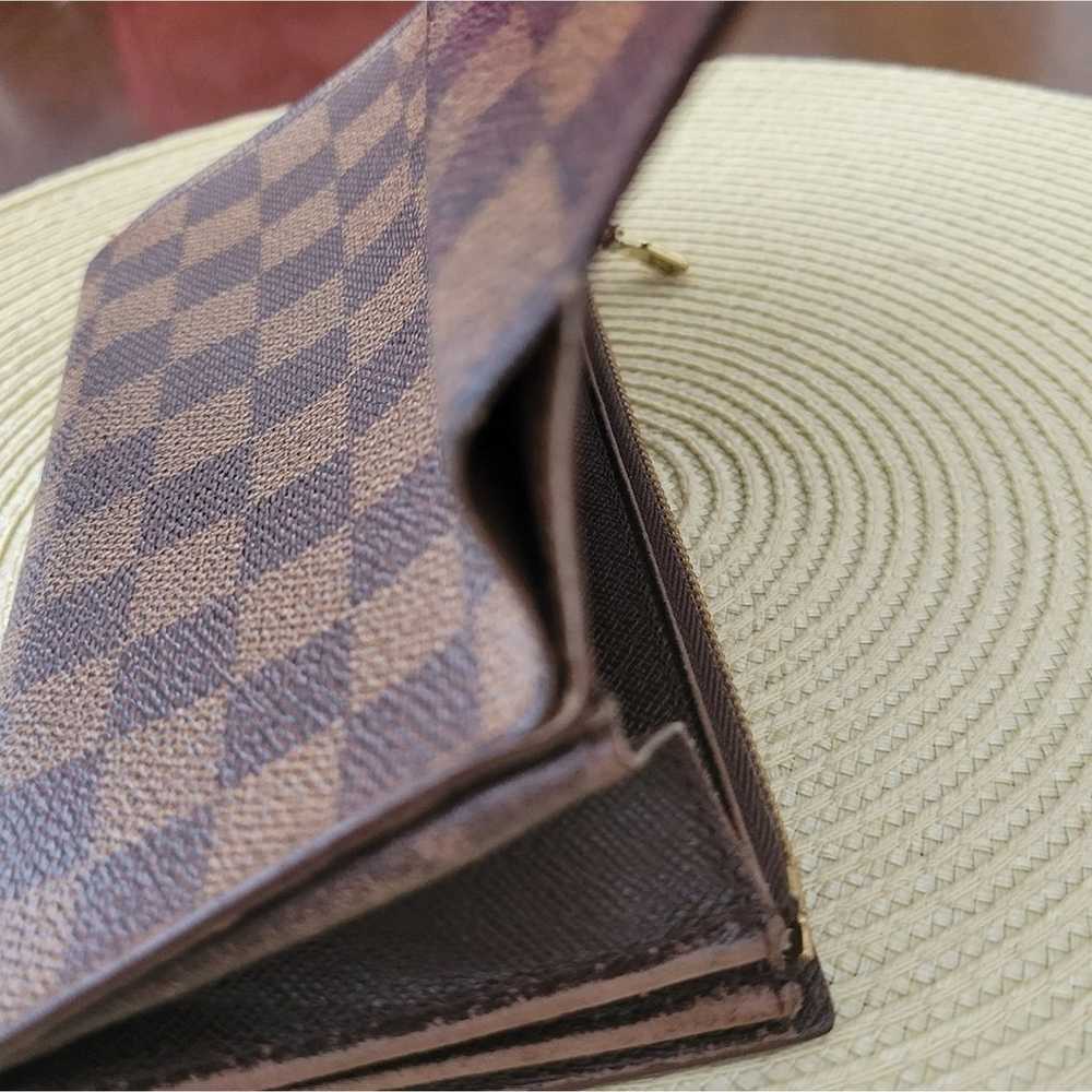 LV Louis Vuitton Damier Ebene Long Sarah Wallet o… - image 10