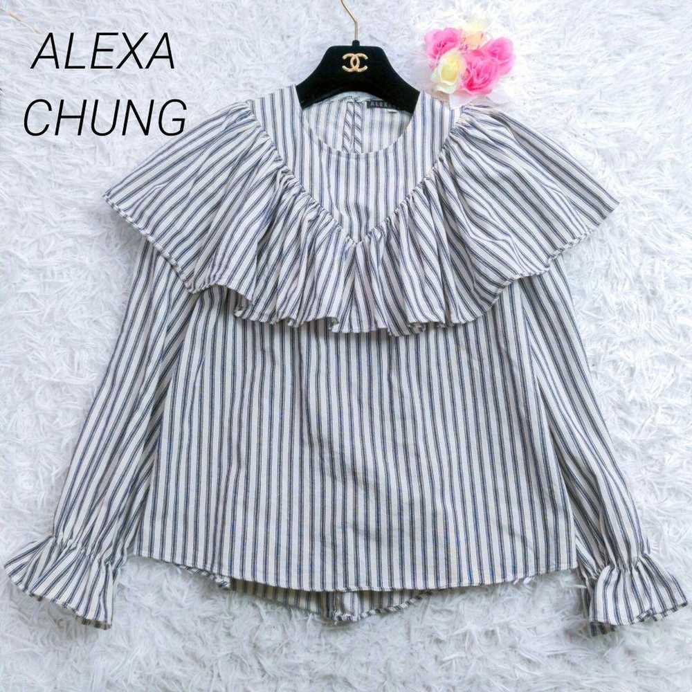 【Beautiful Condition】ALEXA CHUNG Frill Stripe Blo… - image 1