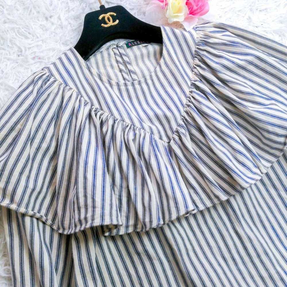 【Beautiful Condition】ALEXA CHUNG Frill Stripe Blo… - image 2