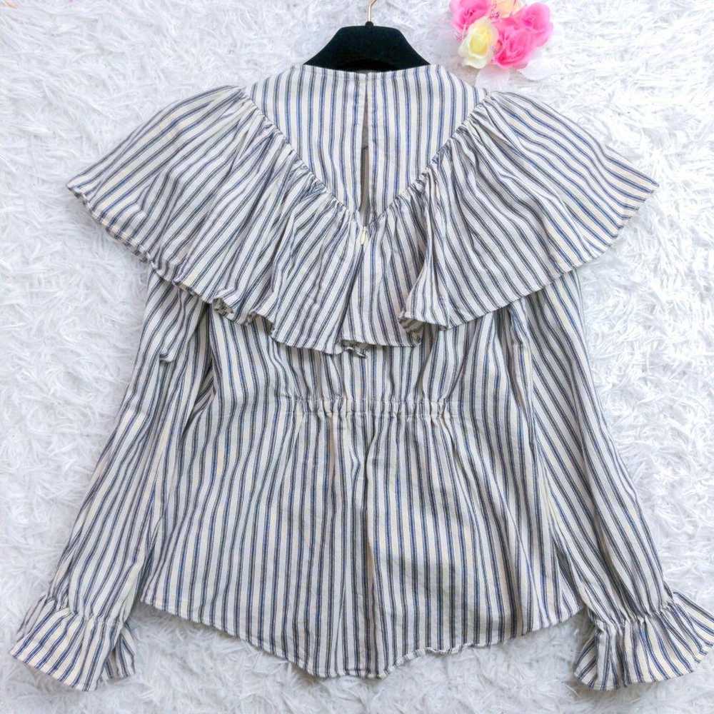 【Beautiful Condition】ALEXA CHUNG Frill Stripe Blo… - image 5