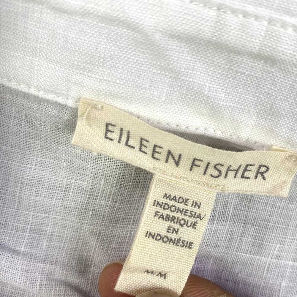 Eileen Fisher Button Top Women's Medium Solid Whi… - image 3